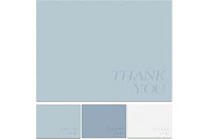 BIROYAL 12 biglietti di ringraziamento con 12 buste in carta kraft e 12 adesivi dorati, set di biglietti di ringraziamento, biglietti vuoti per appunti personalizzati, cartolina per colleghi,