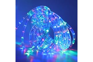 KISUFU 8M LED Strip Rope Lights,220V LED Lichtschlauch Außen,240 LEDs/m Indoor Warmweiß LED Fairy Lights for Garden Decoration,Outdoor LED Lichter Wasserdicht LED Tube