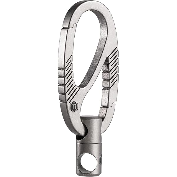 KeyUnity KA09 Anelli Portachiavi piatto in lega di titanio 3 pezzi, anello diviso a spinta laterale 25mm Facile accesso a chiavi, torce elettriche (3M