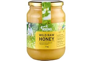 Pure Natural Wild Raw Honey 1KG - Unpasteurised, Unfiltered, Crystallized, Natural Estonian Honey - Harvested Sustainably Usi