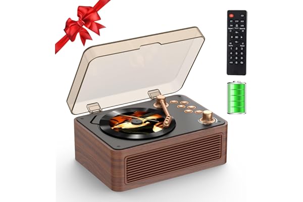 Lecteur CD Portable Bluetooth: Kegaudio Lecteurs CD Enfant avec Haut-Parleur, Radio, Télécommande Compatible USB/AUX Prise Casque Noyer