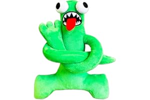 BJPERFMS Rainbow Friends Plush Green Rainbow Friends Puppet Soft Stuffed Toy 28cm Roblox Rainbow Friends Plush Toys New Games Stuffed Doll Gift for Girls Boys Kids Game Fans