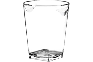 BREVETTI WAF Secchiello Rinfrescatore per Ghiaccio "Quadra Bucket Clear" Pratico Trasparente in Puro Acrilico, Capacità 3,6L