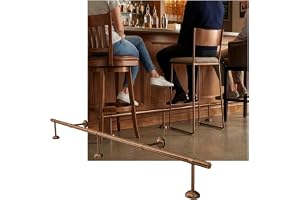 KJoBDwz Fotstöd för bardisk Bar Foot Rail Kit Vattentät, rostfria stålstänger Fotstöd for restaurangkök Café inomhus och utomhus