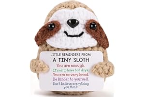 KFSCIP Positive Potato, Emotional Support Potato, Emotional Support Gift, Emotional Support Plush Doll With Card, Sloth Inspirational Cute Knitted Gifts For Women Men, Cute Potato For Desk Accessories Decor