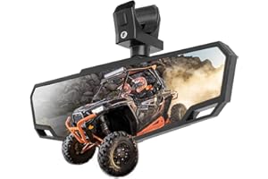 DREAMIZER Rétroviseur UTV, Rétroviseur Central SXS avec Arceau de Sécurité Rond de 1,5 à 2 Pouces, Compatible avec Polaris RZR General Pioneer Talon Can Am Maverick X3 Kawasaki Teryx Arctic Cat