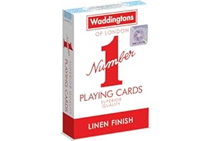 Waddingtons Number 1 Playing Card Game, play with one of red or blue deck of cards, great travel companion, gifts and toys for Boys, Girls and adults.