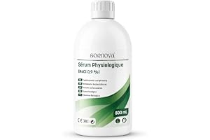 BORNOVA - Saltlösning 500 ml – isotonisk saltlösning NaCl 0,9 % för nässköljning och näsnebulisering – lämplig för aerosolanvändning – daglig näshyhygien (500 ml)