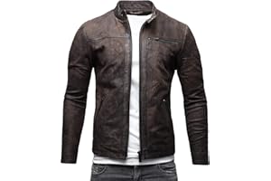 Crone Epic Herren Lederjacke Cleane Basic Leder Jacke in vielen Varianten und Farben