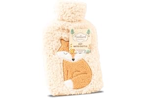 iN Hot Water Bottle with Cover | UK Safety Tested | Super Soft, Leakproof | Large | Hot Water Bag for Neck, Shoulder, Warmer, Period Pain Relief, Stomach Cramps, Gifts for Women, Men (Light Pink)