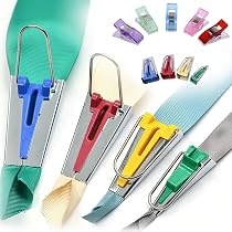 GXGM Biais De Couture 5 Outils - Bias Tape Maker Ensemble Complet Pour Mercerie Et DIY