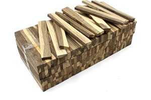 ‎VMG-STORE 78x Holzleiste 22x8x160mm Räuchereiche lose Bastelklötzchen zum Basteln Bastelstäbe (Räuchereiche 22x8mm)