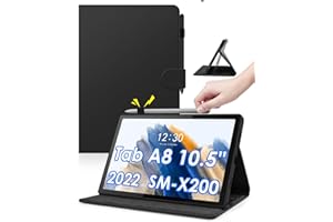 KATUMO Coque pour Samsung Galaxy Tab A8 10.5" 2022 (SM-X200/X205) Ultra Mince Cuir Housse Protection avec Magnétique Smart Folio Étui Flip Case pour Tablette A8 10,5 Pouces Book Cover