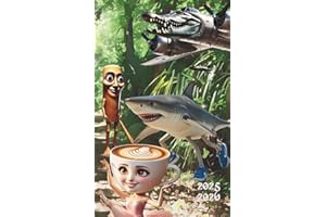 Agenda Scolaire 2025-2026 Brainrots: 2 jours par page, intérieur noir et blanc, parfait pour les élèves de Primaire, Collège et Lycée