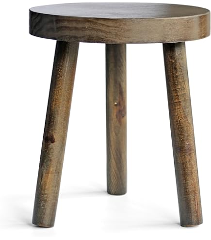JETAINE Petit Tabouret Rond En Bois Multifonction - Support Plantes & Table D'Appoint
