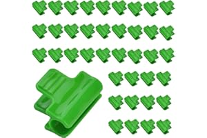 BASETOUSUAL 40 Stück Gewächshausclips,Gewächshaus-Klemmen,Garten Schattenrohr Clips,Kunststofffolien Clips, Pflanzenclips,Netz Tunnel Hoop Clips,Für Reihenabdeckung Netz,Gewächshäuser, Schuppen