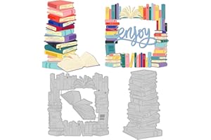 GLOBLELAND Troqueles de corte elegante para ventana de libro, marco rectangular, apilados, plantilla de grabado en relieve, acero inoxidable, troquelado para álbumes de recortes, manualidades de papel