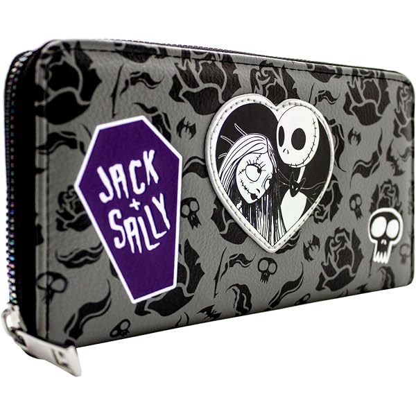 Borsa A Tracolla Ufficiale The Nightmare Before Christmas Con Jack E Sally - 29x20 Cm In Poliestere