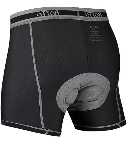 Pantaloncini Ciclismo Imbottiti Con Gel Antiurto &ndash; Uomo Sottopantaloni Fodera Asciugatura Rapida Per MTB