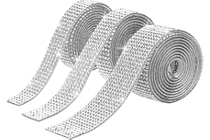 NTGRTY PURDU Autoadhesivo de cristal rhinestone autoadhesivo, 3 rollos de cinta de diamantes de imitación, cinta de diamantes, cinta de diamantes, calcomanía para coche artesanía boda teléfono decoración