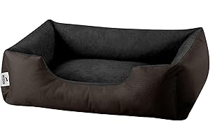 BedDog LUPI colchón para Perro S hasta XXXL, 24 Colores, Cama para Perro, sofá para Perro, Cesta para Perro, S marrón/Negro