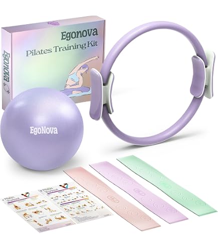 G5 HT SPORT Kit Pilates Ring Strong Avec Tapis Pliable - Anneau Pour Tonifier Et Renforcer