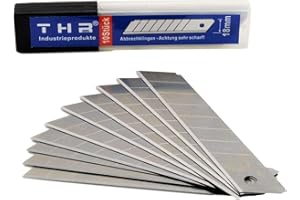 THR INDUSTRIEPRODUKTE Abbrechklingen 100 Stück 18mm 0,5mm Cutterklingen Ersatzklingen