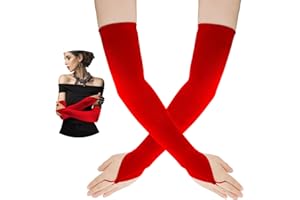 LEISLAM Guantes Sin Dedos,Guantes Para Mujer,Satin Gloves,Guantes Mujer Vintage,Guantes Largos Fiesta Mujer,Guante De Fiesta De Noche Vintage,Guantes Halloween,Guantes De Disfraz,Guantes De Novia Largo