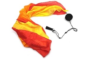 Hayaww BäLle FüR Bauchtanz, Bauchtanz-Poi-Luftschlangen Seidenschleier Mit Poi-Kugel Schwingen Bauchtanz Bauchtanz-Seidenschleier Poi Streamer Wurfball FüR Bauchtanz-Performance