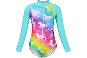 Berich Swimming Costume Girls One Piece Swimsuit Girls Swimwear UV Protection Rash Guard Kids Swimming Suit Bathing Suit