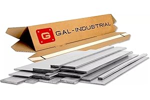 Gal Industrial Perfil de aluminio de acero plano de aluminio, perfil plano, 20 x 5 mm, longitud 150 cm