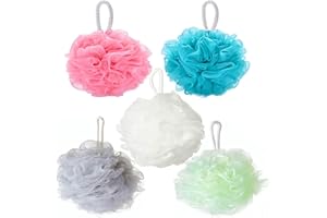 YUEMING 5 Stück Badeschwamm Duschschwamm, Peelinghandschuh, Badebürste, Peeling schwamm, Luffa schwamm Körperpeeling, Reinigung, Beruhigende Haut (Zufällige Farbe)