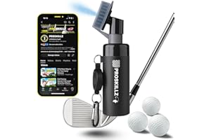 PROSKILLZ UK PRO Golf Club Brush Cleaner with Built-In Water Spray – Premium 180ml Groove Cleaning Tool with Retractable Clip & Nylon Bristles for Men, Women & All Golfers