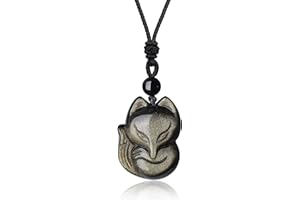 COAI Stone Fox Pendant Necklace for Men Women