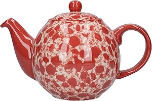 London Pottery Splash Globe - Tetera con colador (cerámica, 2 tazas, 500 ml), diseño de globo