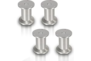 ‎JOPARRI Joparri 4X Aluminium Möbelfüße Höhe 60mm, Möbelbeine Belastbar bis 250 Kg, Runde Tischfuß Sofafüße, für Möbel Küchenschränke