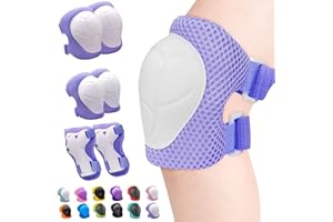 Inkidio Knieschützer für Kinder Schutzausrüstungsset Knieschützer und Ellenbogenschützer-Set mit Handgelenkschutz für Mädchen und Jungen Rollschuhe Roller Radfahren Fahrrad Skateboard