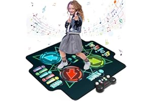 Innedu Tappetino da Ballo per Bambini, Tappetino da Ballo elettronico con luci LED, Tappetino da Ballo Musicale con Bluetooth Senza Fili, Giocattolo per Bambini, Regalo per 6 7 8 9 10+ Anni