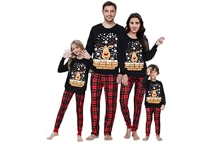 Neufigr Matching Christmas Jumper,Family Christmas Sweatshirt Set,Xmas Crewneck Tops,Christmas Reindeer Jumpers for Women Men Kids