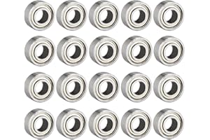 sourcing map 20 Stück 683ZZ Kugellager 3 mm x 7 mm x 3 mm Kugellager doppelt geschirmte tiefe Rillenlager, Kohlenstoffstahl