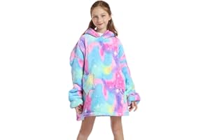 Shamdon Home Collection Sweat à Capuche Surdimensionné pour Enfants,Sweat-Shirt Couverture Portable pour Fille Garçon,Pull à Capuche Polaire Sherpa avec Poche Enfant Ado