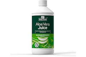 Aloe Pura Aloe Vera Maximum Strength Juice, Natural, Vegan, Cruelty Free, Food Supplement, 1ltr
