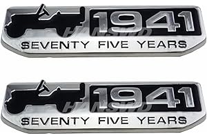 Anzene 2 Pcs 75 Jahr 1941 Jahrestag Metall Emblem Badge Namensschild für für SUV Cherokee PATRIOT Kompass