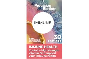 Immune by PrecisionBiotics - Unique Bifidobacterium Longum Strain with Vitamin D to Support Your Immune System - Unique PB-VIR Culture Scientifically Studied - 30 Chewable Probiotic Capsules…