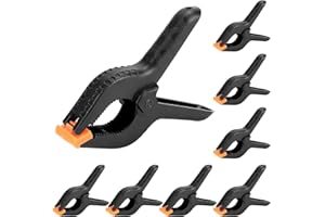 QWORK® 8 piezas Abrazadera de Resorte Plástico Resistente - 6 Pulgada 15.5cm - para Bricolaje, Carpintería, Estudios de Fotografía