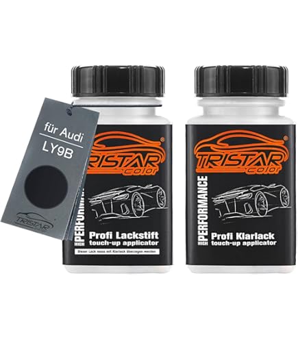 Kit Peinture Voiture Audi LY9B Brillantschwarz - 2,5 L Prêt à Pulvériser (base + Vernis 2K + Durcisseur), Qualité Professionnelle Allemagne