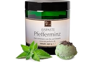 EIS PERFECTO Pfefferminz-Eispaste für erfrischendes leckeres Speiseeis » Auch zum Verfeinern von Desserts, Getränke, Pralinen Tortencremes und vielem mehr » Inhalt 250 g