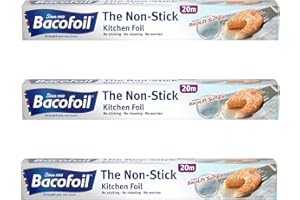 BBliss 3 X Non-Stick Kitchen Foil 30cm x 20m (60 Meters of Foil)