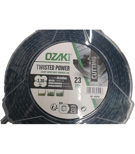 Fil Nylon Pour Debroussailleuse Riegolux 107642 Fil De Débroussailleuse En Nylon Rond, Jaune, 2,4 Mm X 100 M Fil Coupe Bordure