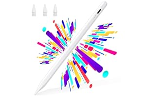 BAZO Penna Compatibile con iPad 2018-2025, Penna per iPad Palm Rejection, Ricarica rapida, Sensibilità All'inclinazione, per ipad 11 A16/10/9/8/7/6,Pro 11/12.9,Air 3/4/5/M2/M3,Mini 5/6. bs